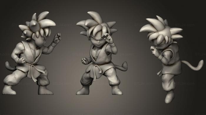 Figurines simple (Goku GT, STKPR_0579) 3D models for cnc